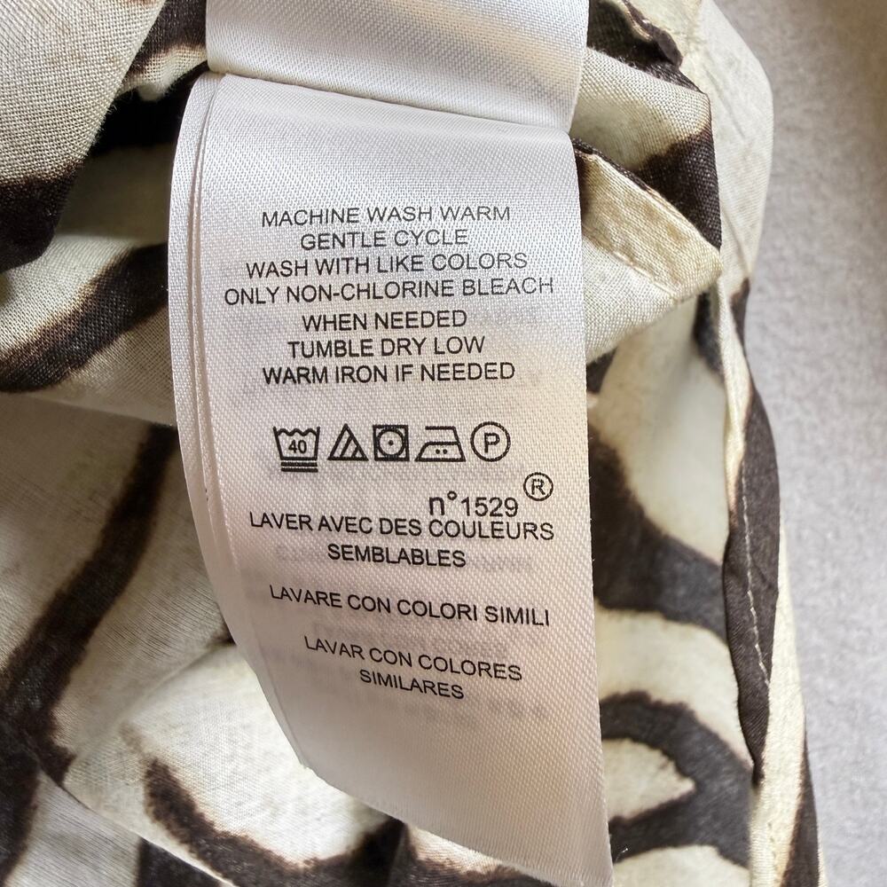 Lauren Ralph Lauren zebra print button down - cotton lightweight safari size XL - Picture 3 of 6